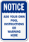 Custom Pool Instructions And Warning Notice Sign