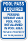 Persons Without Valid Pool Pass Not Allowed Sign