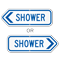 Shower Swimming Pool Sign