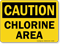 Caution Chlorine Area Sign