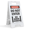 OSHA Danger Men Working Overhead Sign